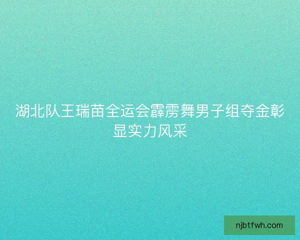 湖北队王瑞苗全运会霹雳舞男子组夺金彰显实力风采